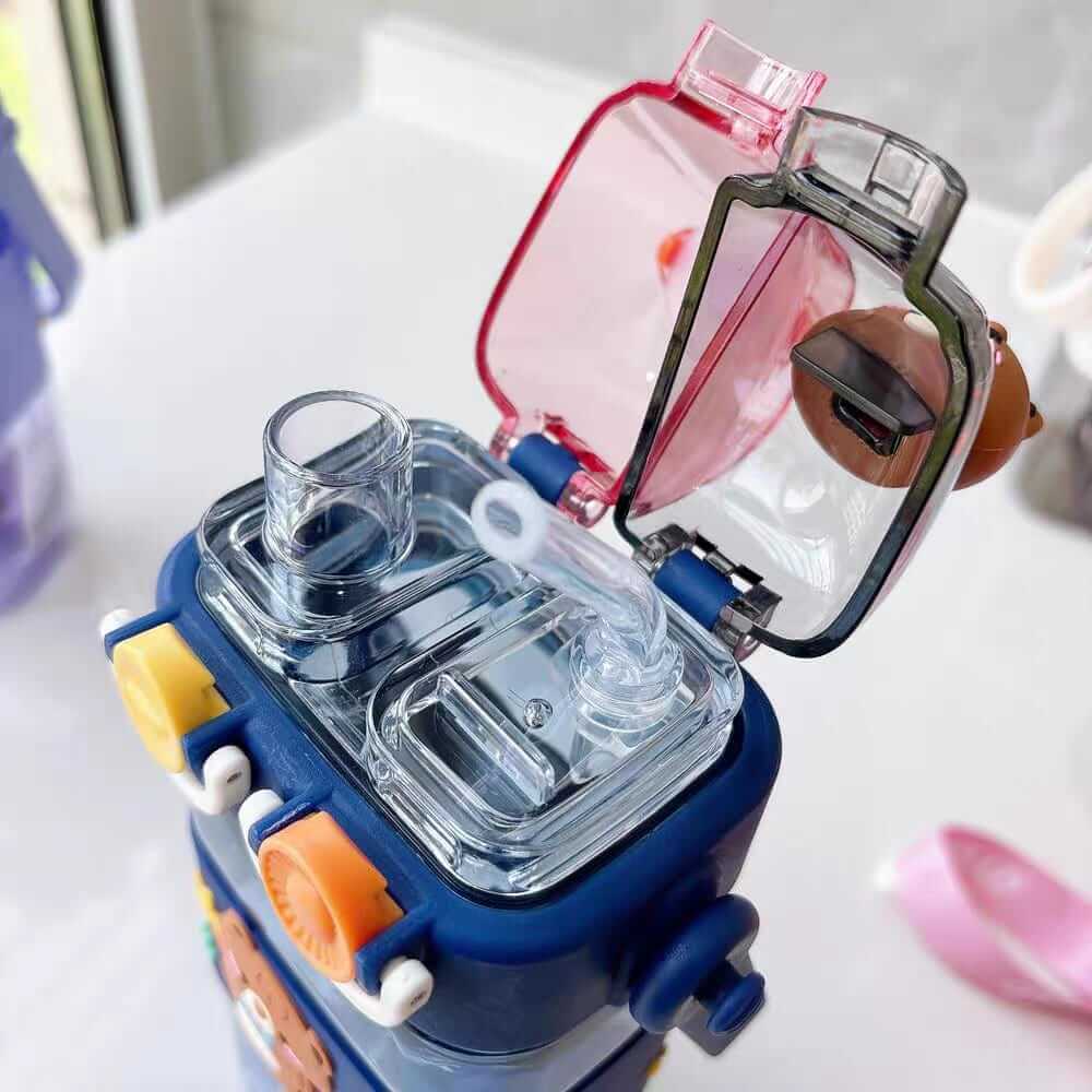 Cutest Bear Kids Dual Drinking Water Bottles | BPA Free |  580 ml