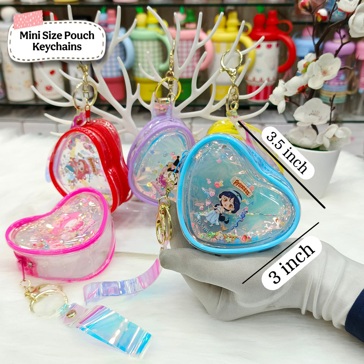 Holographic Mini Coin Pouches Keychains