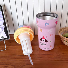 Cute Double Drinking Stainless Steel Thermal Flask – 600ml (SUS 316)