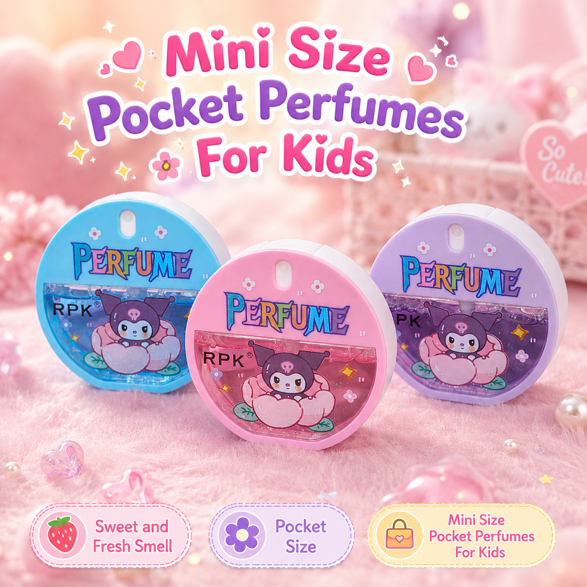 ✨ Mini Size Pocket Perfumes For Kids – Sweet & Fresh Fragrance