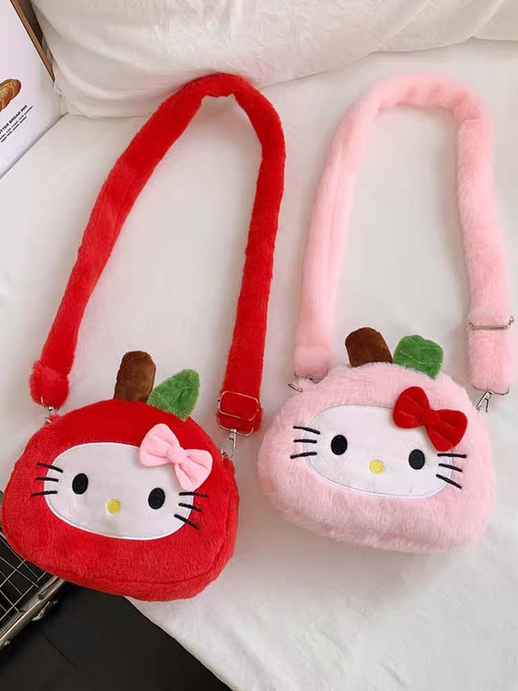 Hello Kitty Plush Crossbody Girls Bags