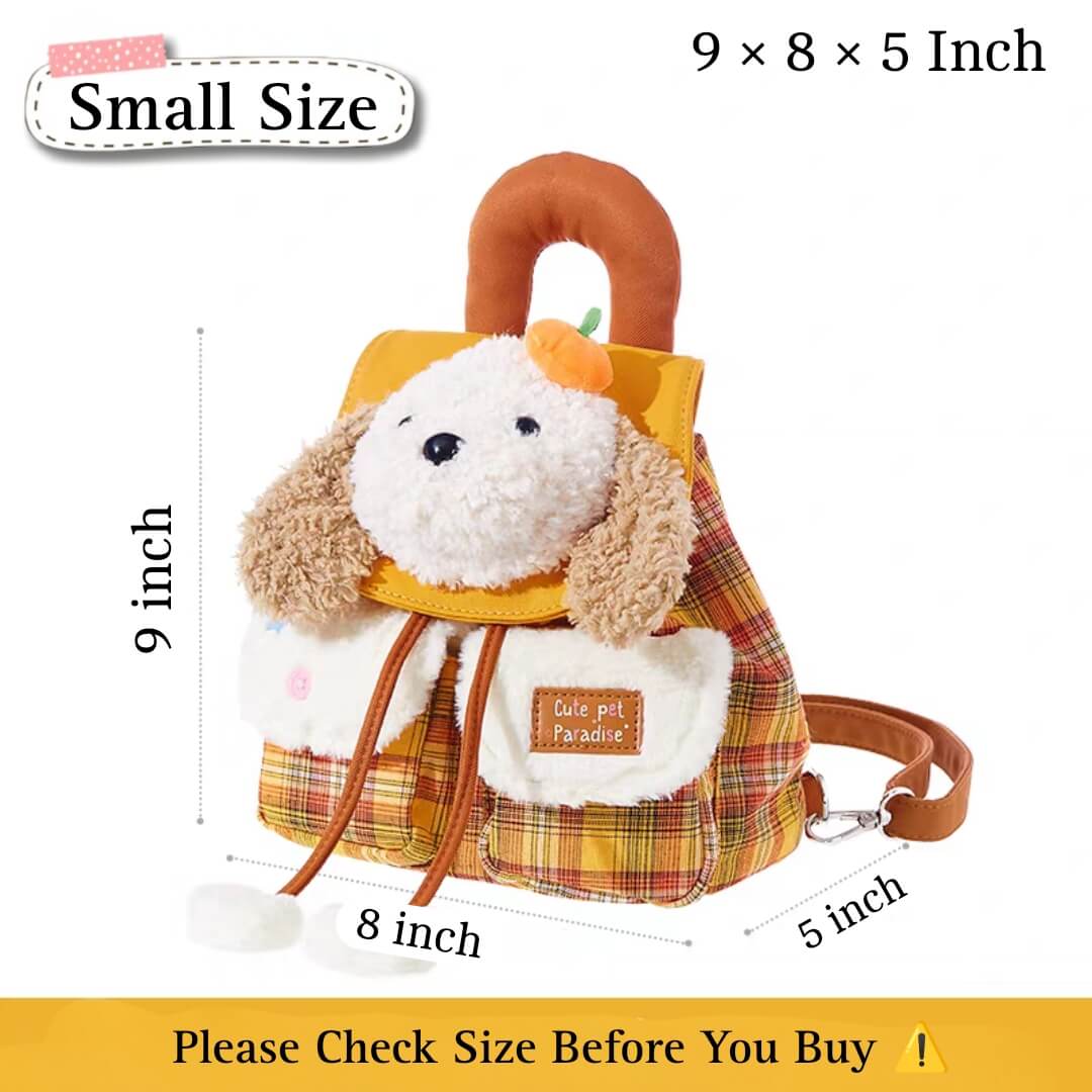 Cute Character Plush Kids Backpack – Soft & Adorable Mini Travel Bag ( Size 9 × 8 inch )