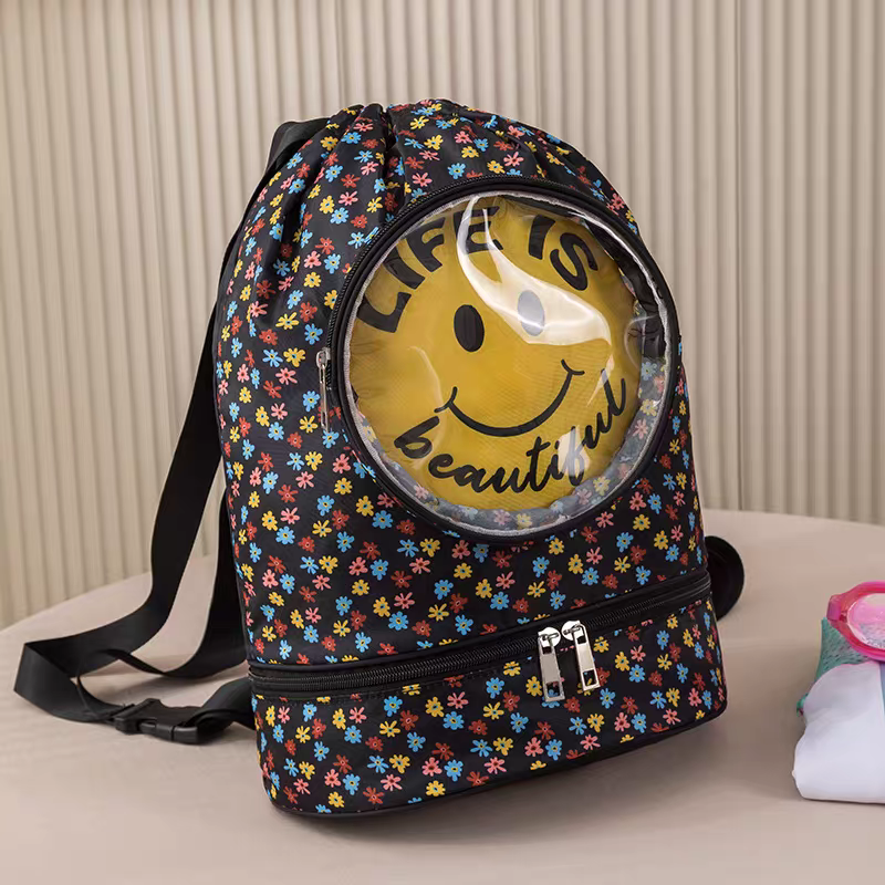 Kids Waterproof Parachute Swimming & Picnic Backpack with Slipper Pocket