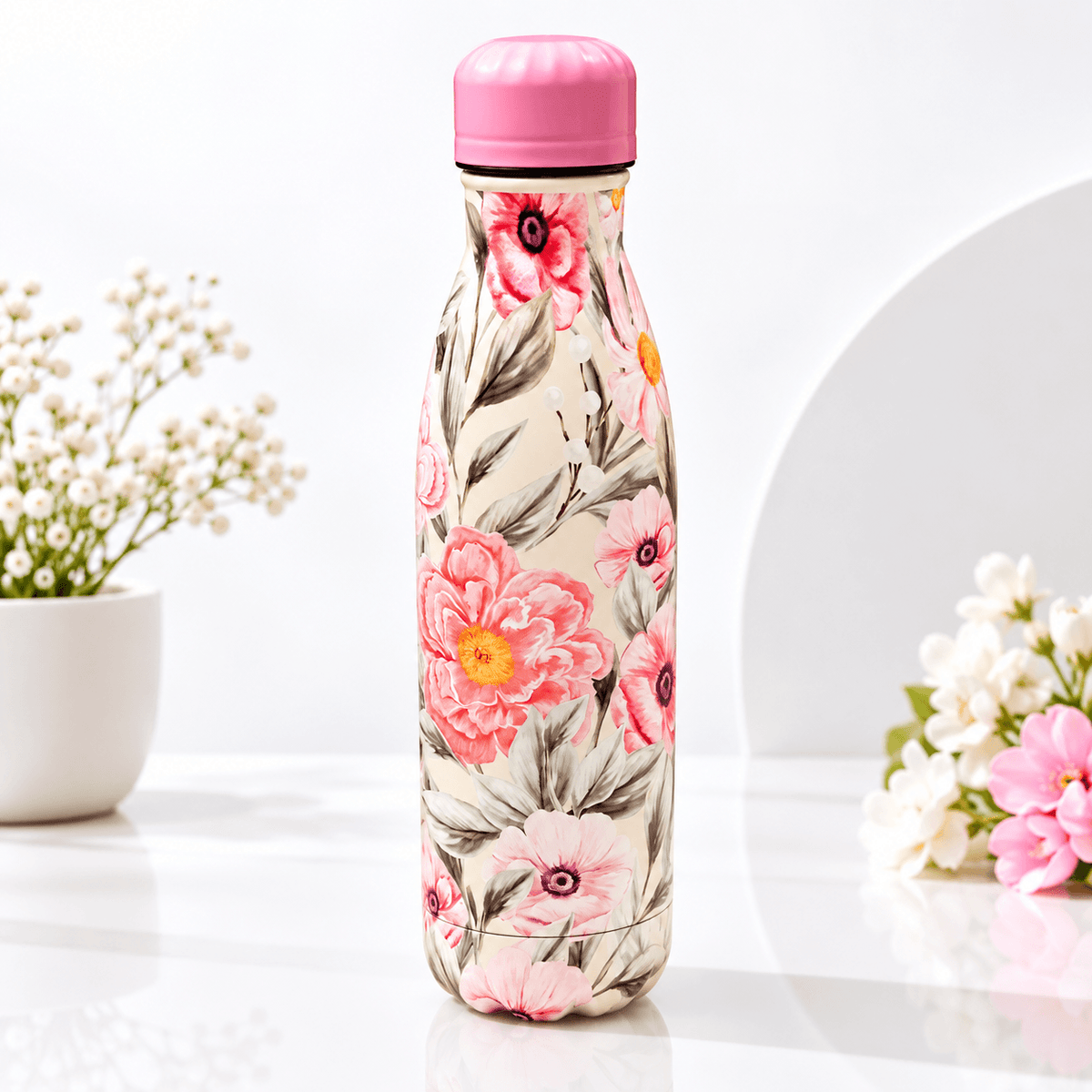 Floral Stainless Steel Girls Water Bottles – 600 ml