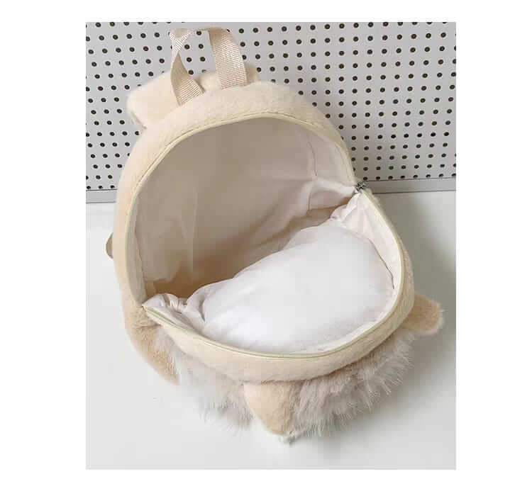 New Plush Fluffy Cat Backpacks for Girls | Cute Soft Furry Cat Bag