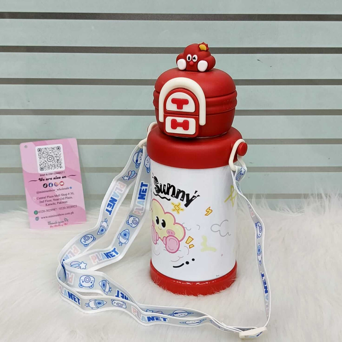 Sunny Day™ Stainless Steel Dual Drinking Kids Water Bottles with Strap - 600 ml - Hot | Cold ❄🔥