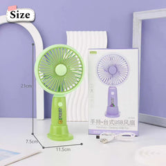 New Rechargeable Traveling Hand Fans with Stand & Led Light