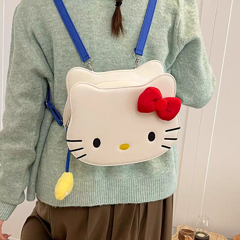 Premium 3D Original HELLO KITTY Leather Girls Backpacks - Size 10 × 8 inch