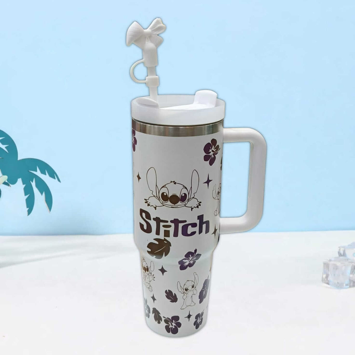 Stainless Steel Large Tumblers – 40 Oz / 1200 ml – With Straw & Stopper