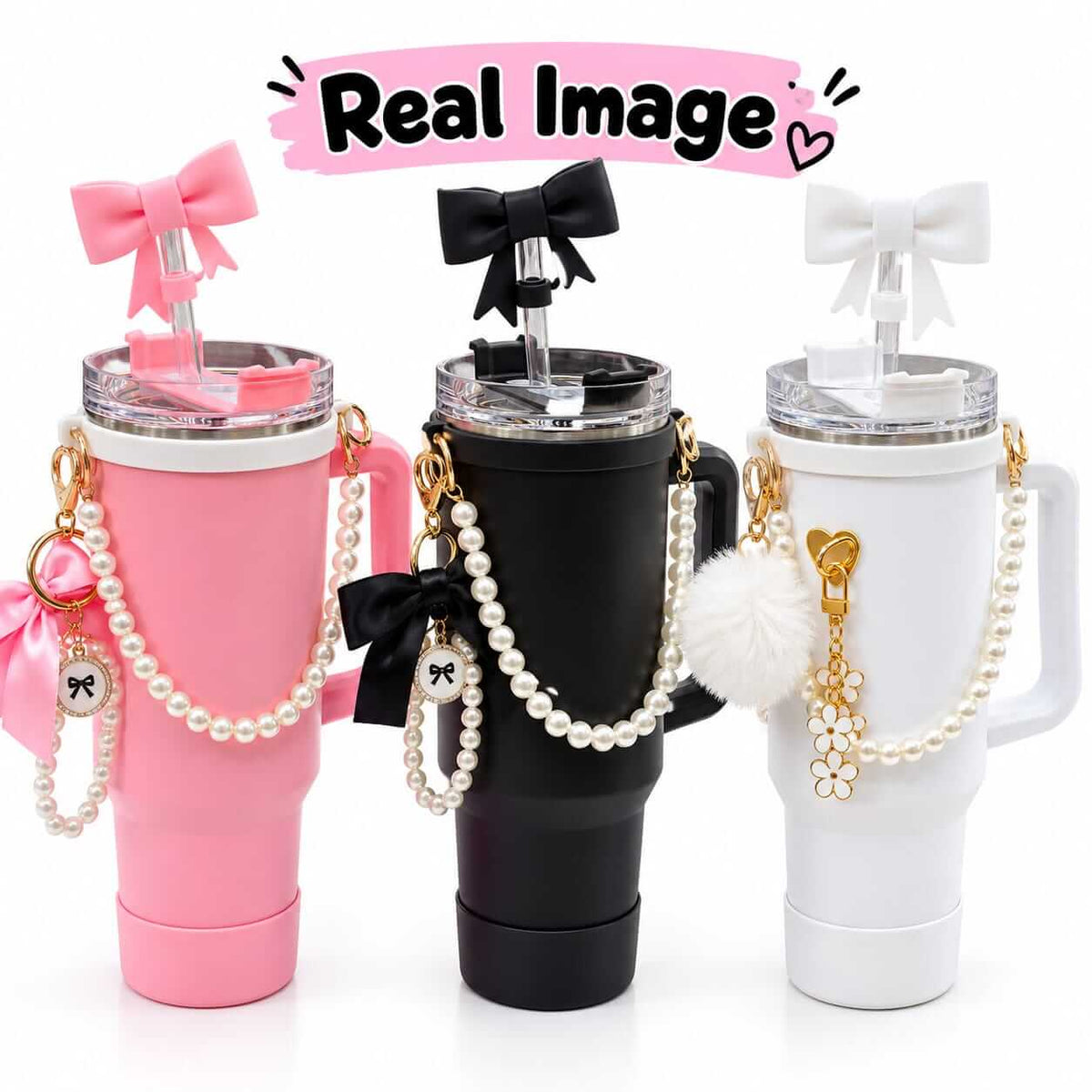40 OZ Stainless Steel Tumblers with Accessories | Hot & Cold | Complete Set