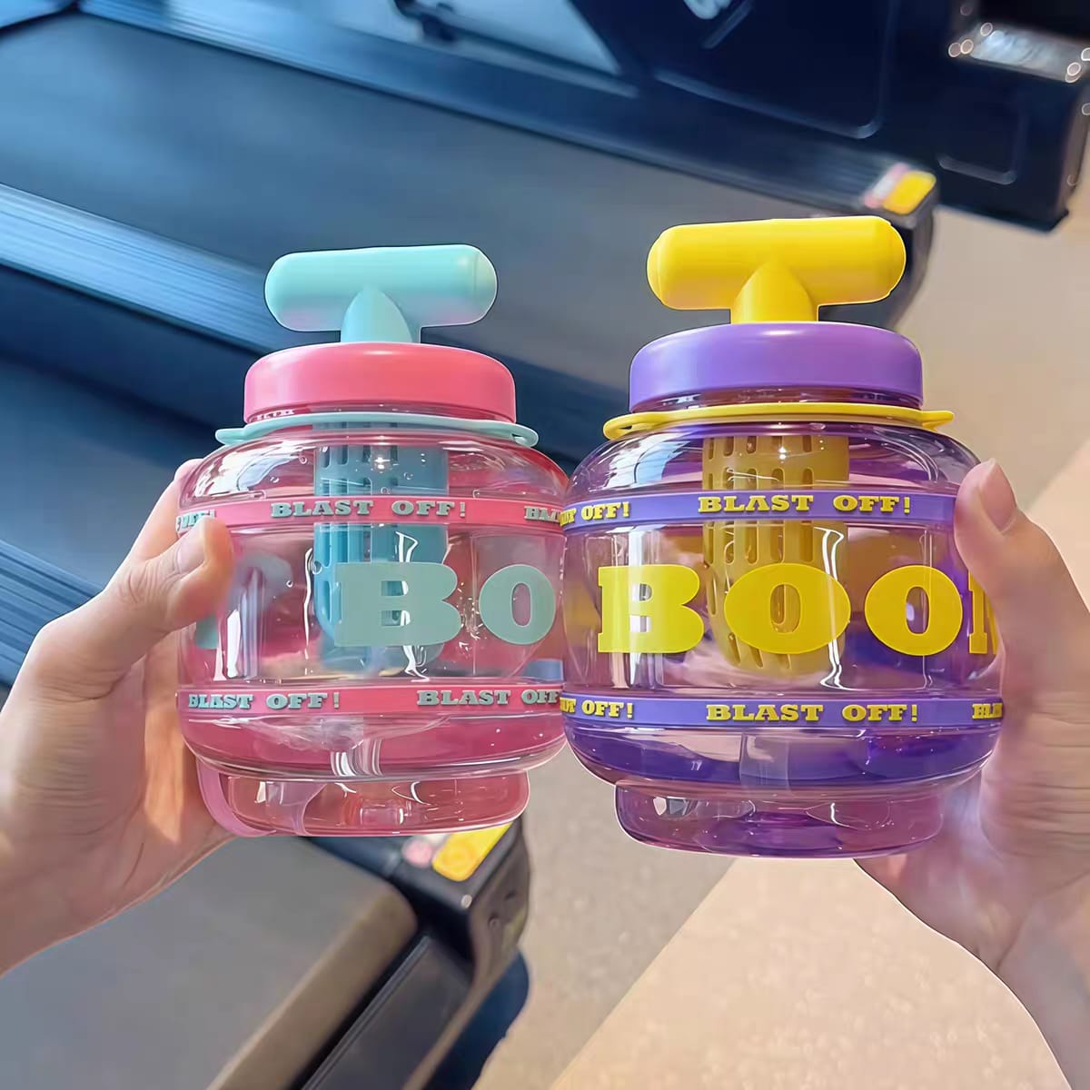 Cute Children's Water Bottles | BPA Free Plastic | 900 ml | Long Strap