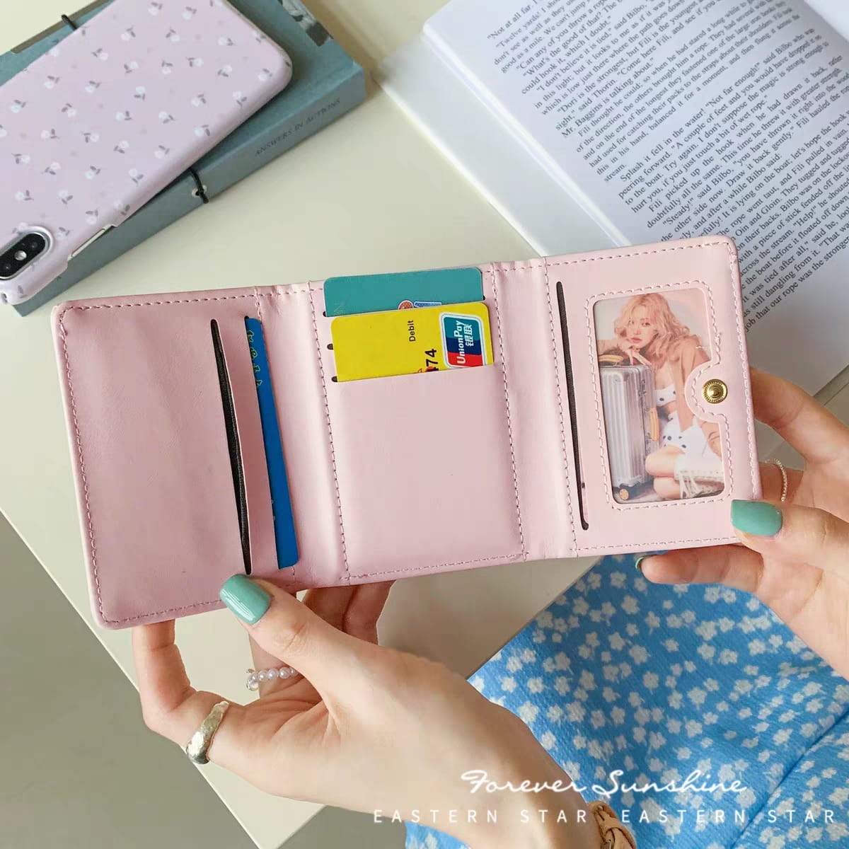 New Bow Cute Mini Card Holder Girls Wallets ( Size 4.5 × 3.5 Inch )