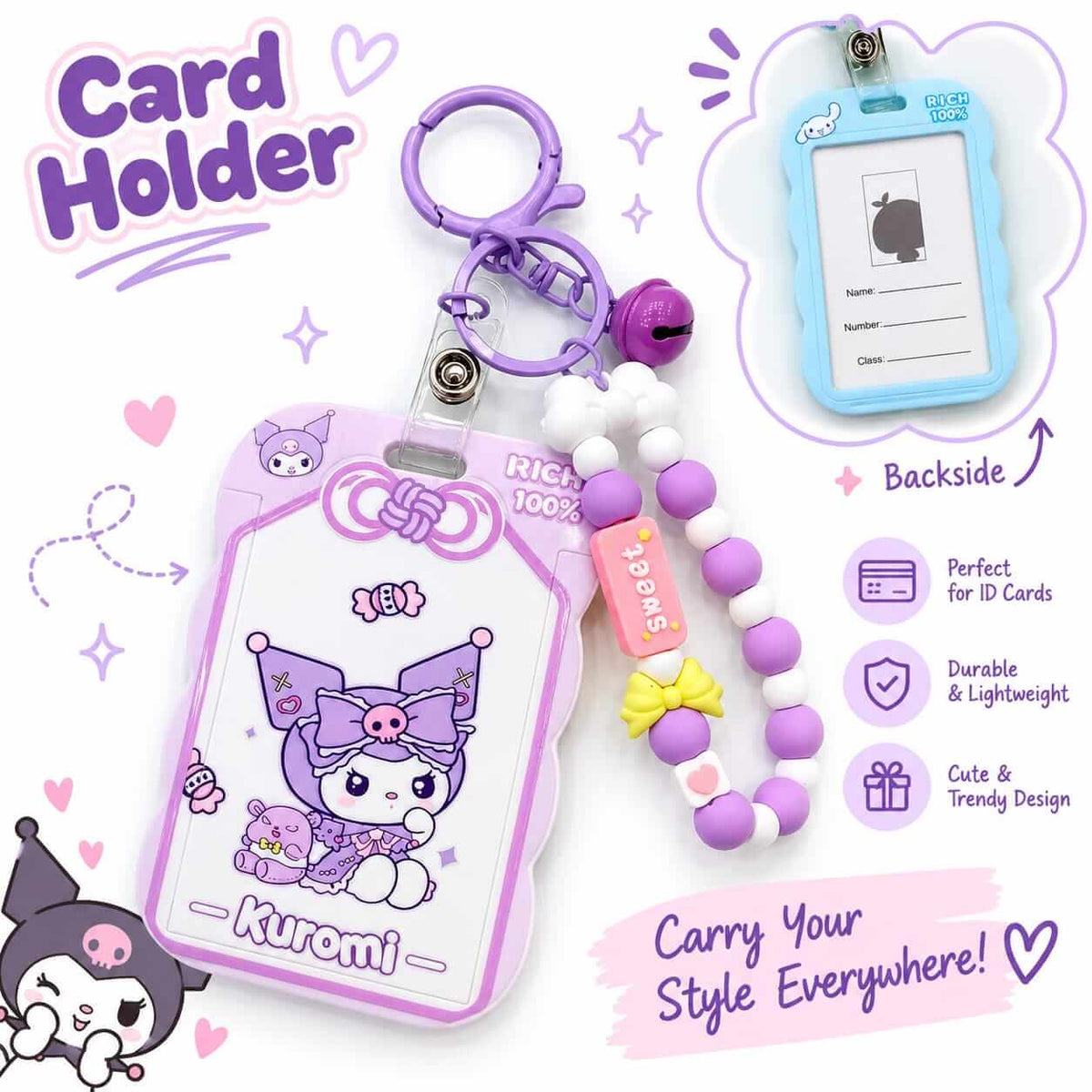 Sanrio Cute Card Holder Keychain