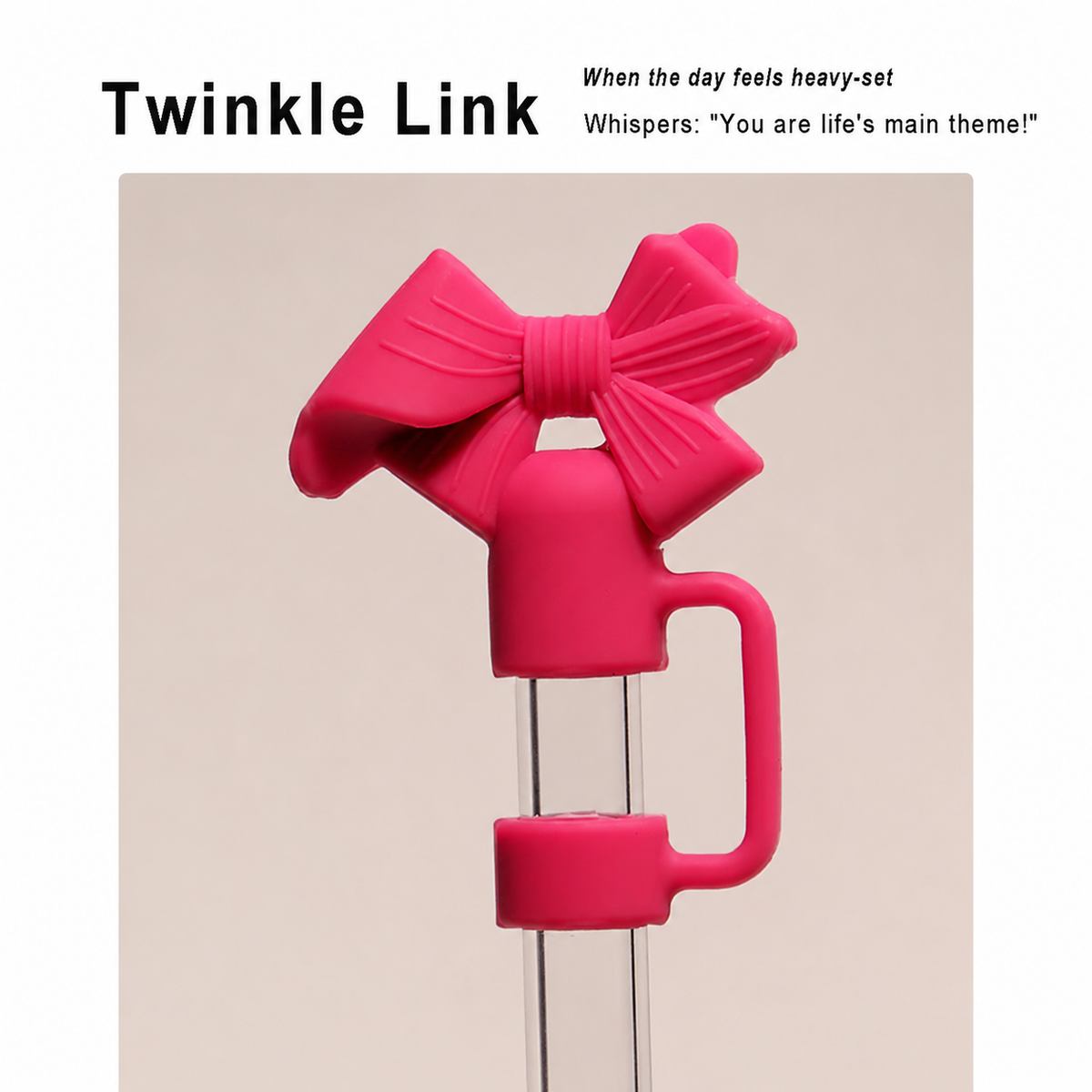 🎀 Bow Shape Silicone Straw Stopper Cover for Tumblers