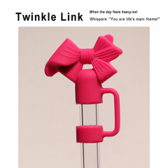 🎀 Bow Shape Silicone Straw Stopper Cover for Tumblers