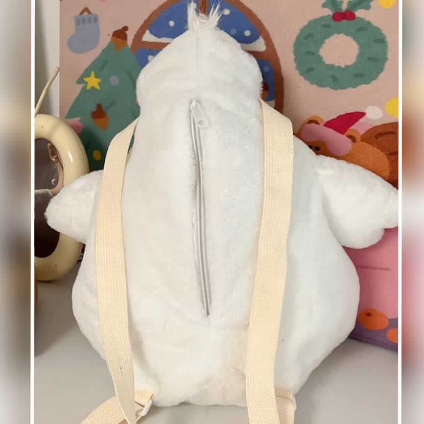 Plush Fluffy Duck Backpacks | Zipper Pocket | Large Size