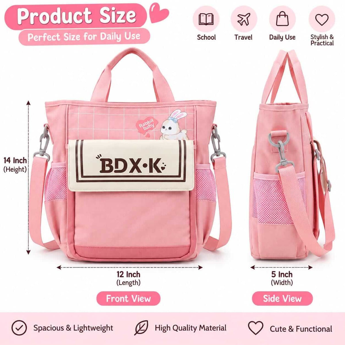 Parachute 2-in-1 Multi-Purpose Travel Bag & Backpack – 14 × 12 Inch