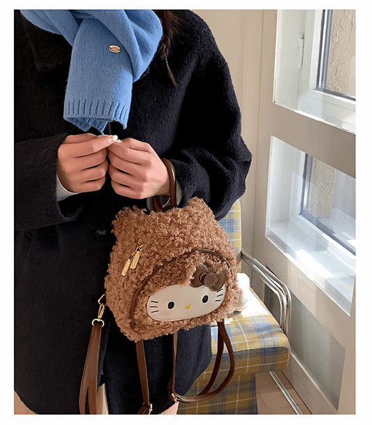 Hello Kitty Plush Cute Mini Size Girls Backpacks