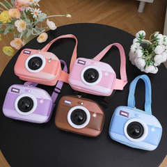 📸 LED Light Camera Shape Kids Crossbody Bag – Hard Shell Fiber Shoulder Bag ( Size 8 × 5 inch )
