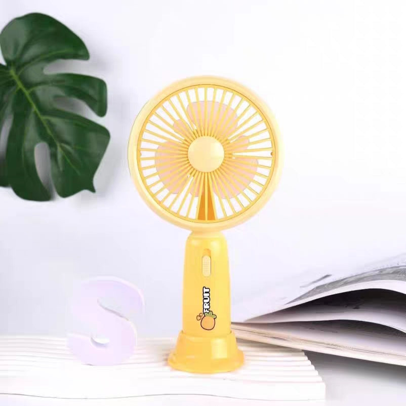 New Rechargeable Traveling Hand Fans with Stand & Led Light