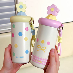 Premium Floral Stainless Steel Water Bottle – 600ml (SUS 316)