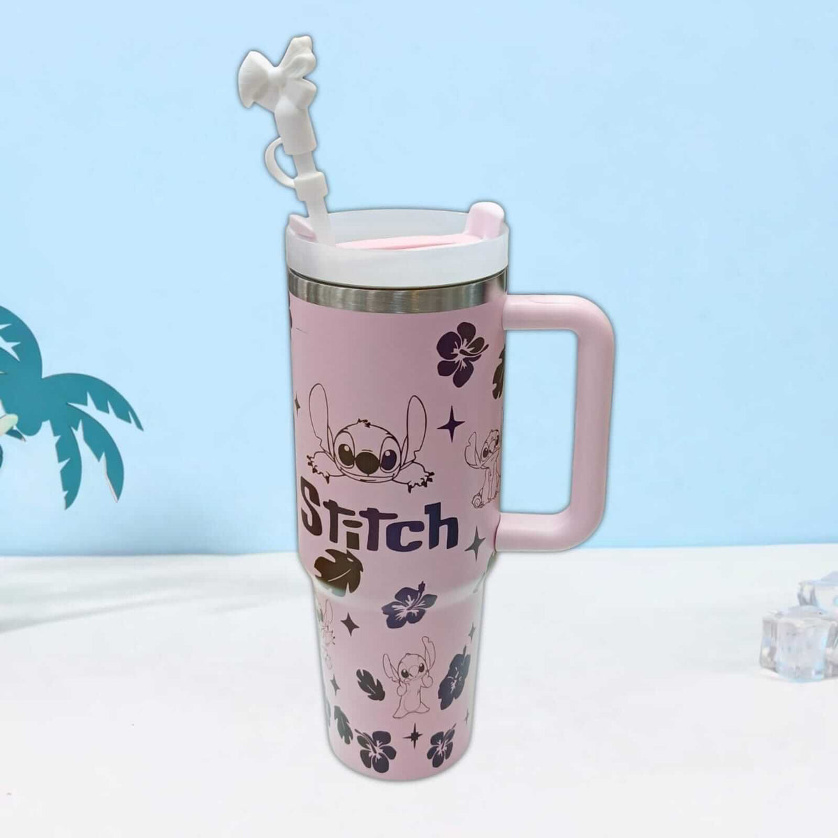 Stainless Steel Large Tumblers – 40 Oz / 1200 ml – With Straw & Stopper