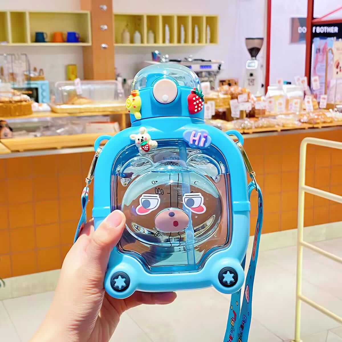 Cute Dual Drinking Water Bottles For Kids , 1000 ml , BPA Free Plastic