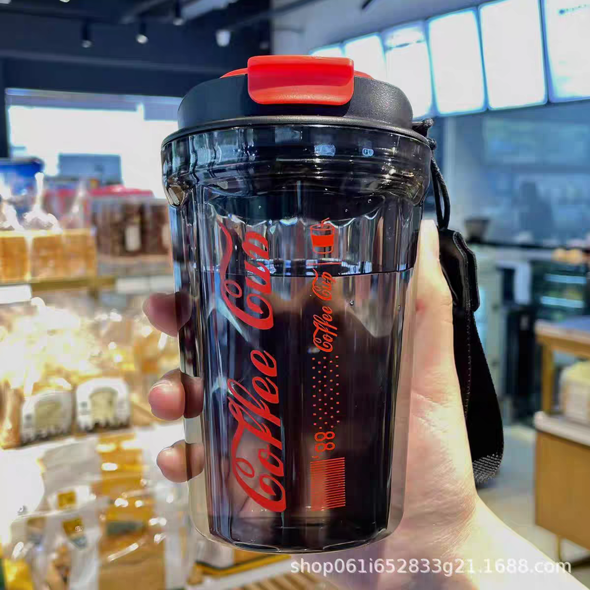 Trendy Acrylic Coffee Cup Bottles - 450 ml - BPA Free Plastic Material