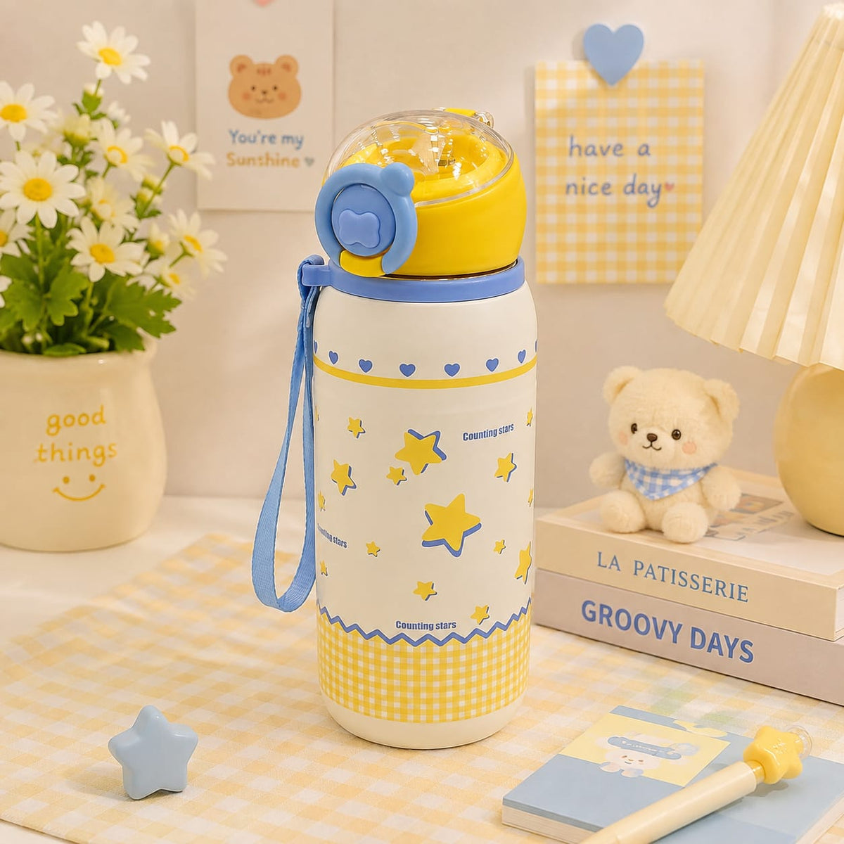 Hi Cherry™ Stainless Steel Vaccum Girls Water Bottles | 780 ml | Sus 316 | Hot / Cold ❄🔥