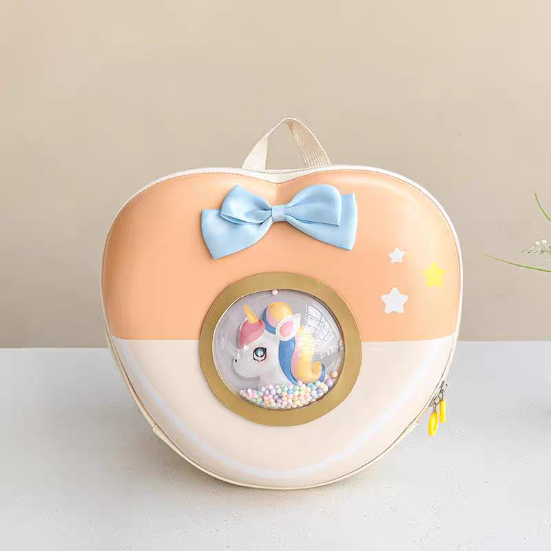 Unicorn Hard Shell Fiber Small Backpacks For Kids | Size 12 × 10 Inches