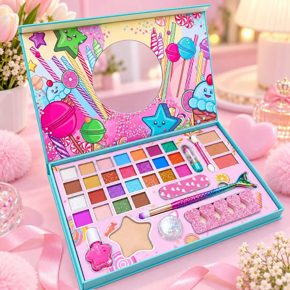 🍭 Sugar Rush Girls Makeup Kit Box