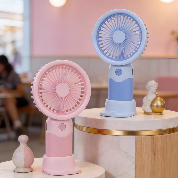 Rechargeable Mini Hand Fans | 6 inch | Type C | 3 Speed Modes | 500 mah battery