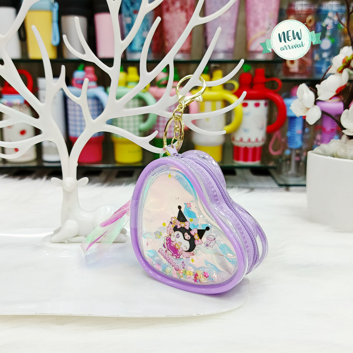 Holographic Mini Coin Pouches Keychains