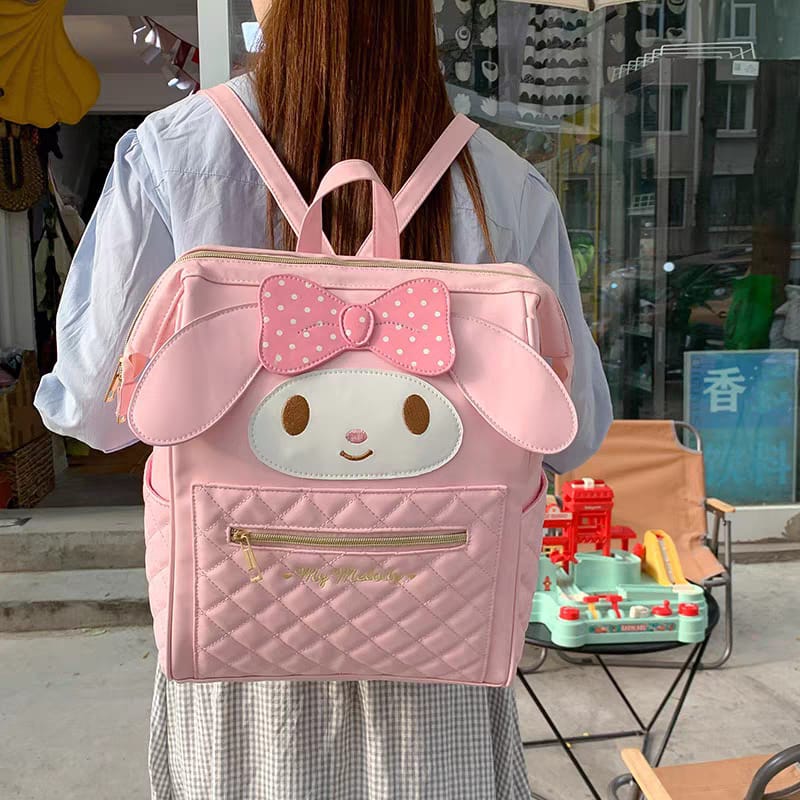 New Sanrio Leather Backpacks For Kids ( Size 15 × 10 Inch )
