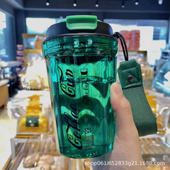 Trendy Acrylic Coffee Cup Bottles - 450 ml - BPA Free Plastic Material