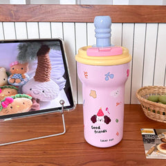 Cute Double Drinking Stainless Steel Thermal Flask – 600ml (SUS 316)