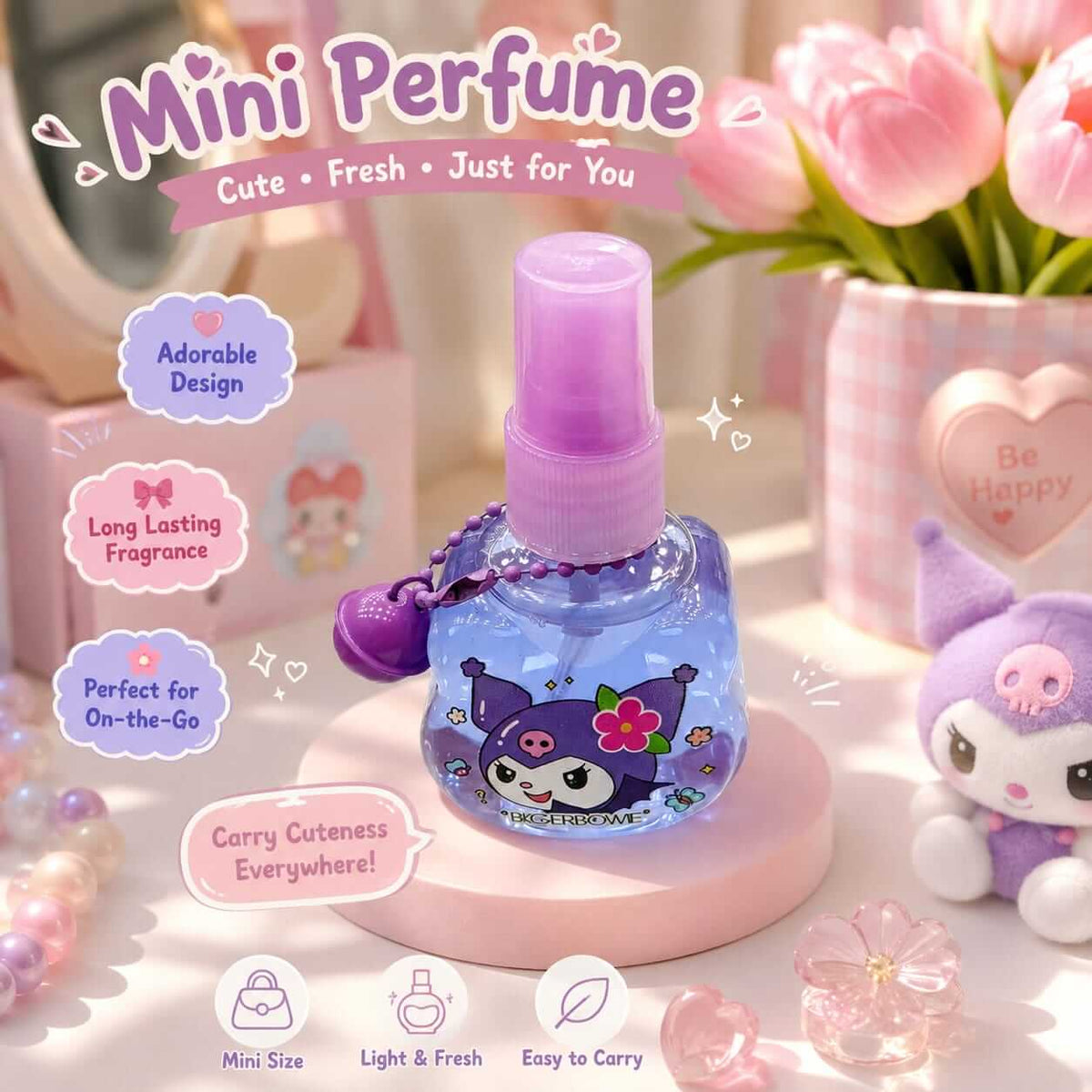 Kuromi Pack of 2 Mini Size Perfumes for Girls