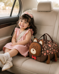 Cute Bear Parachute Kids Travel Duffle Bag – Lightweight Weekend & Picnic Travel Bag - Size