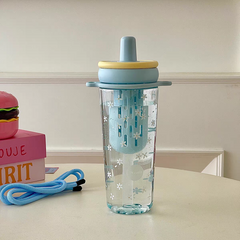 🌸 Stylish Floral Water Bottle with Strap & Flower Charm – 950ml - Leak Proof / Unbreakable