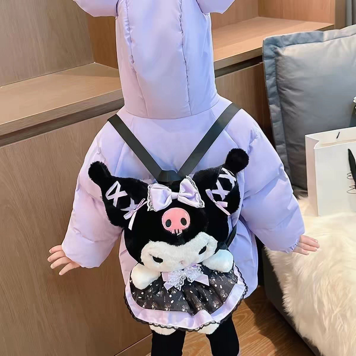 Original Sanrio Kuromi | Melody Plush Girls Backpacks ( Size 10 × 7 Inch )