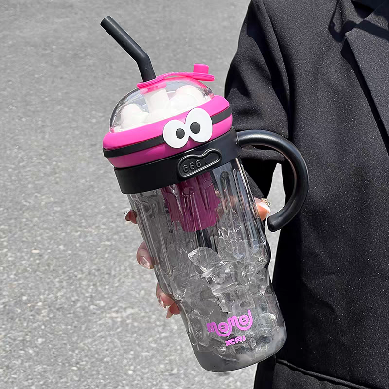 New Large 1280ml BPA-Free Cute Tumbler with Straw & Handle