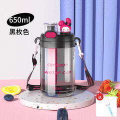 Sanrio BPA Free Plastic Water Bottles | 650 ml | 2 in 1 Drinking Option .