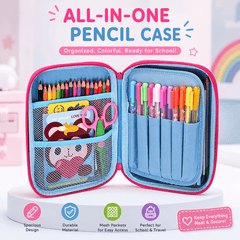 🍩 3D Fiber Pencil Organizer Case for School - Size 23 × 15 cm