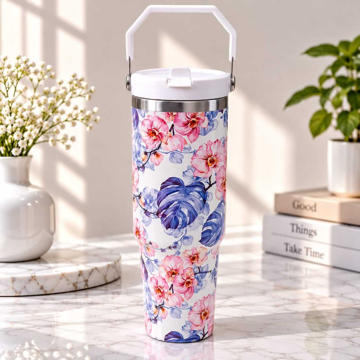 30 OZ Vacuum Insulated Handle Tumbler 890 ml