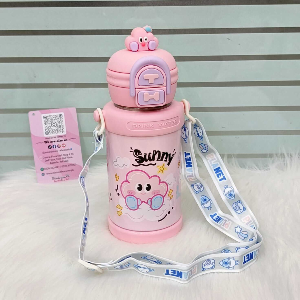 Sunny Day™ Stainless Steel Dual Drinking Kids Water Bottles with Strap - 600 ml - Hot | Cold ❄🔥