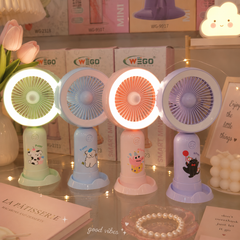 GlowBreeze™ LED Light Rechargeable Hand Fans | 3 Speed Modes | Type C | Lithium Battery