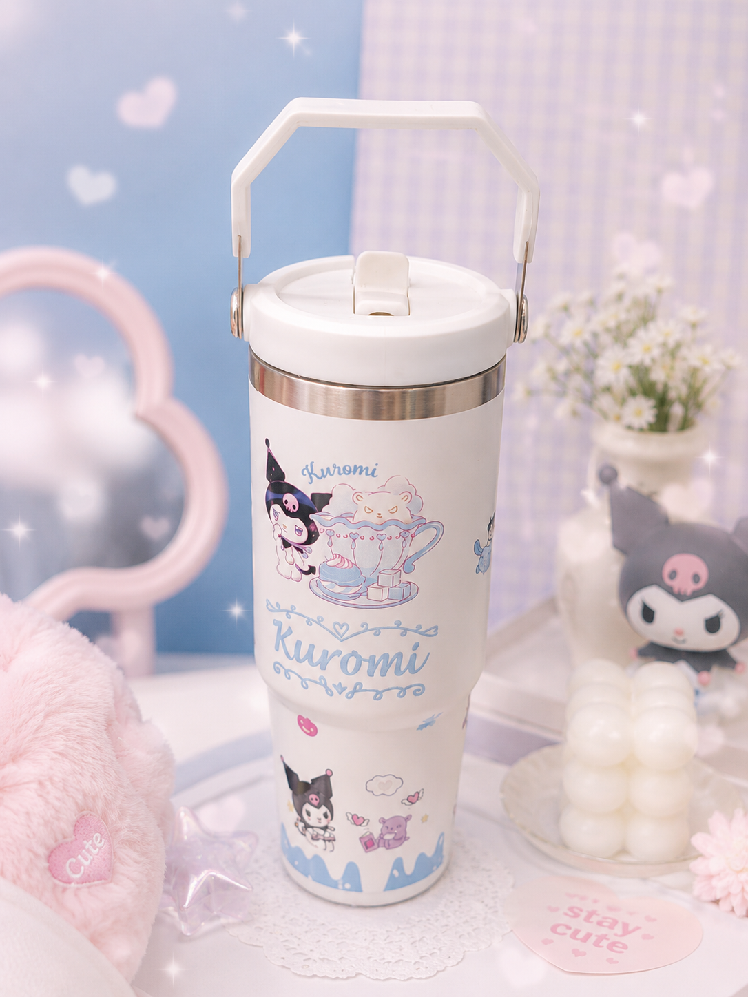Kuromi™ Premium Insulated Stainless Steel Tumbler – 30 Oz (890ml) - Hot / Cold Long Time 🔥❄