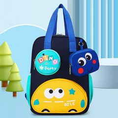 Imported Kids Backpack – Cute Multi-Pocket School Bag (Playgroup to Nursery) 14 × 10 inch
