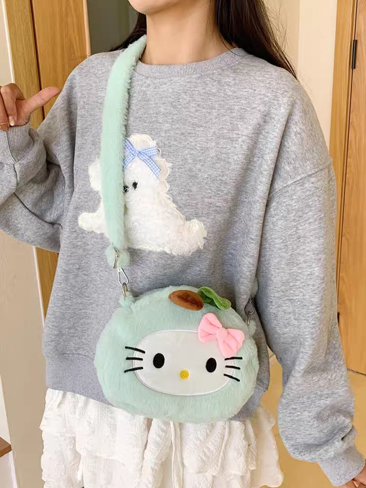 Hello Kitty Plush Crossbody Girls Bags