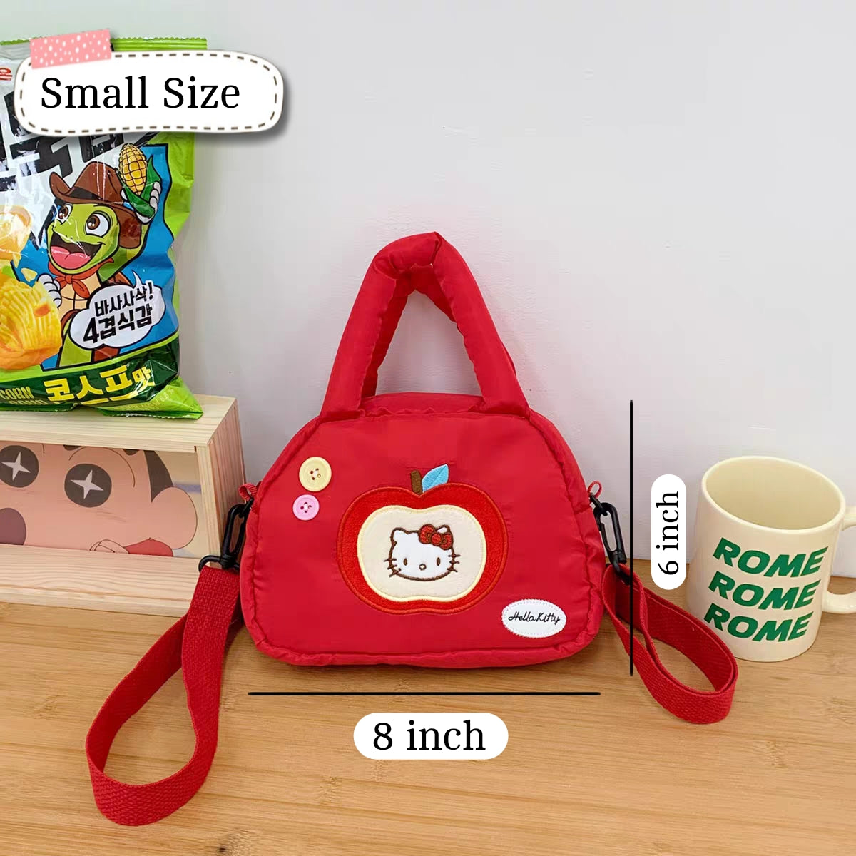 Cute Parachute Hello Kitty Mini Shoulder Bag for Girls ( size 8 × 6 inch )